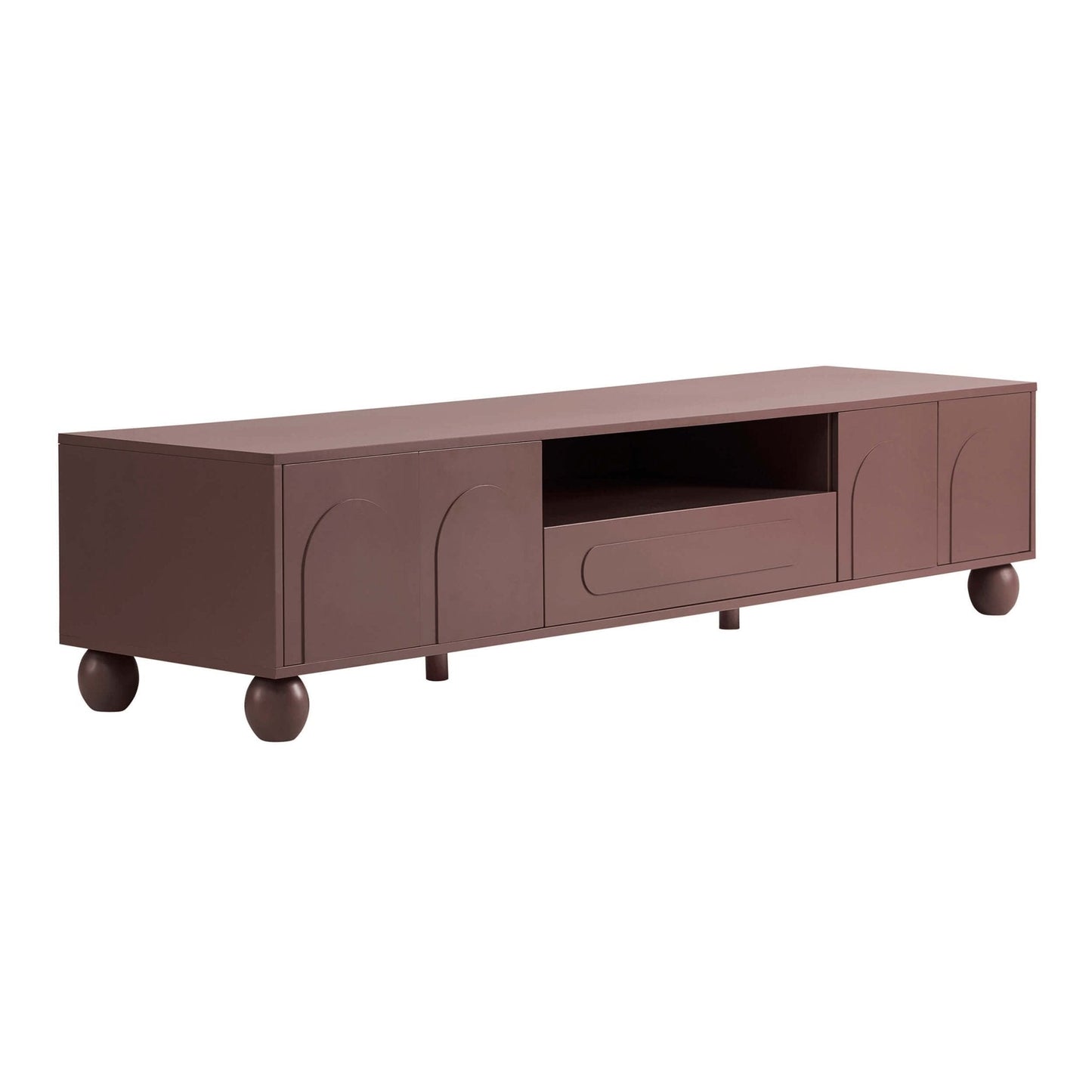 DUS-CC2-05477 Grade-B Dusk Rachel Arch Front Tv Unit for TVs up to 75" - Mocha RRP £189.00