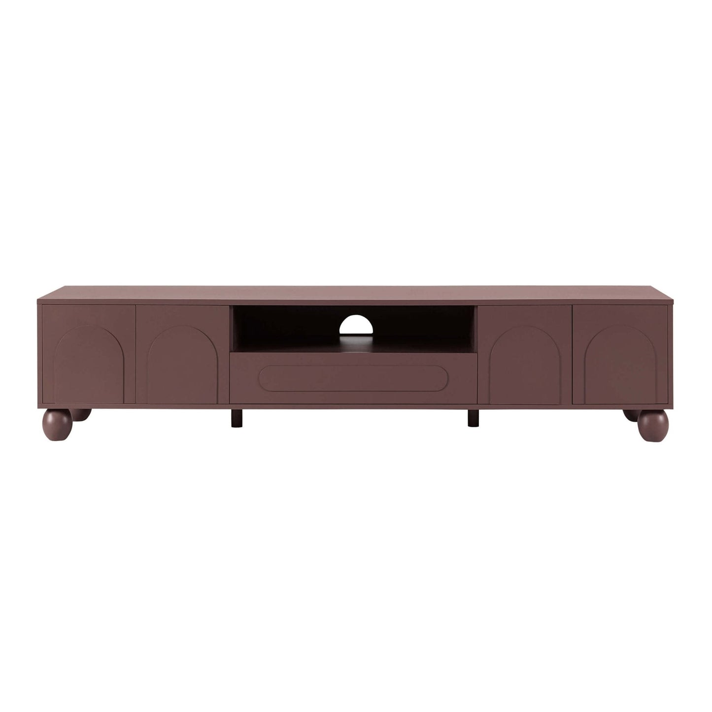 DUS-CC2-05477 Grade-B Dusk Rachel Arch Front Tv Unit for TVs up to 75" - Mocha RRP £189.00