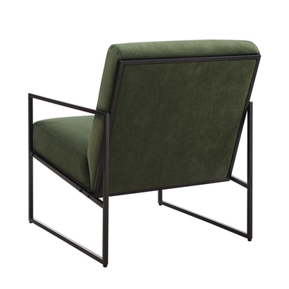 DUS-CC2-05480 Grade-B Dusk Rae Accent Chair - Dark Olive RRP £125.00
