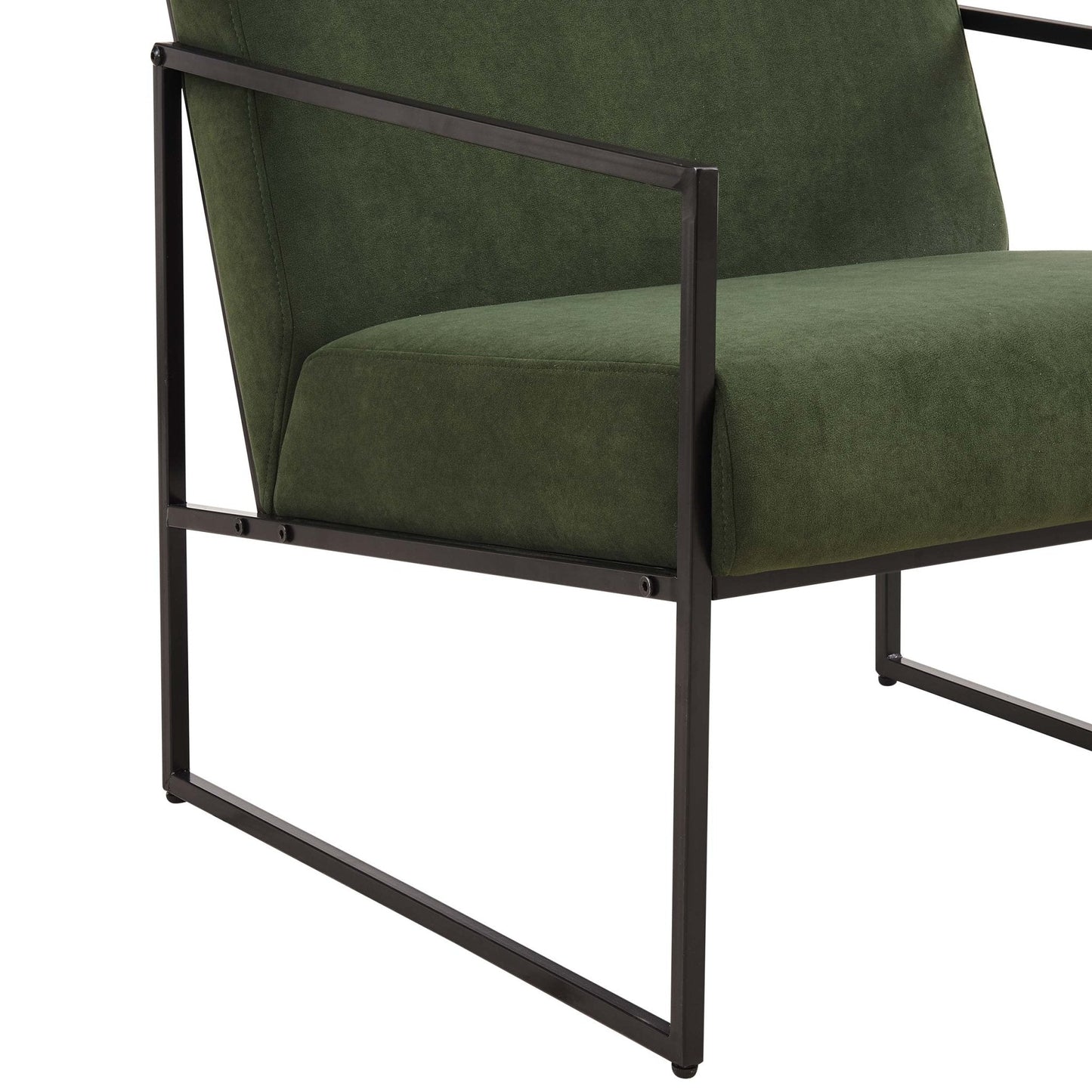 DUS-CC2-05480 Grade-B Dusk Rae Accent Chair - Dark Olive RRP £125.00