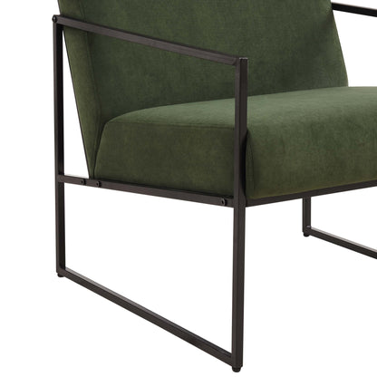 DUS-CC2-05480 Grade-B Dusk Rae Accent Chair - Dark Olive RRP £125.00