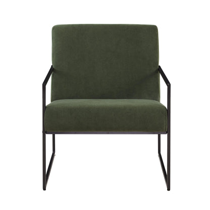 DUS-CC2-05480 Grade-B Dusk Rae Accent Chair - Dark Olive RRP £125.00