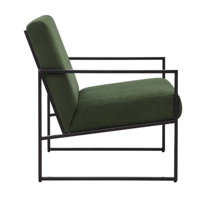 DUS-CC2-05480 Grade-B Dusk Rae Accent Chair - Dark Olive RRP £125.00