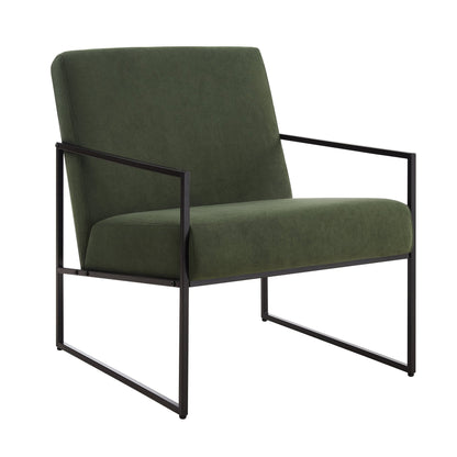 DUS-CC2-05480 Grade-B Dusk Rae Accent Chair - Dark Olive RRP £125.00