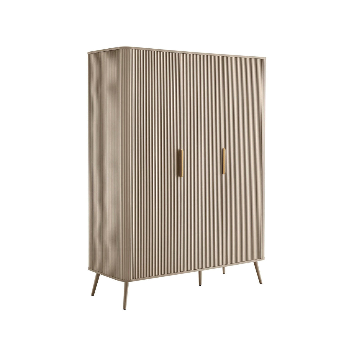 Dusk Hattie Grade B Taupe & Gold Effect 3 Door Triple Wardrobe RRP £389