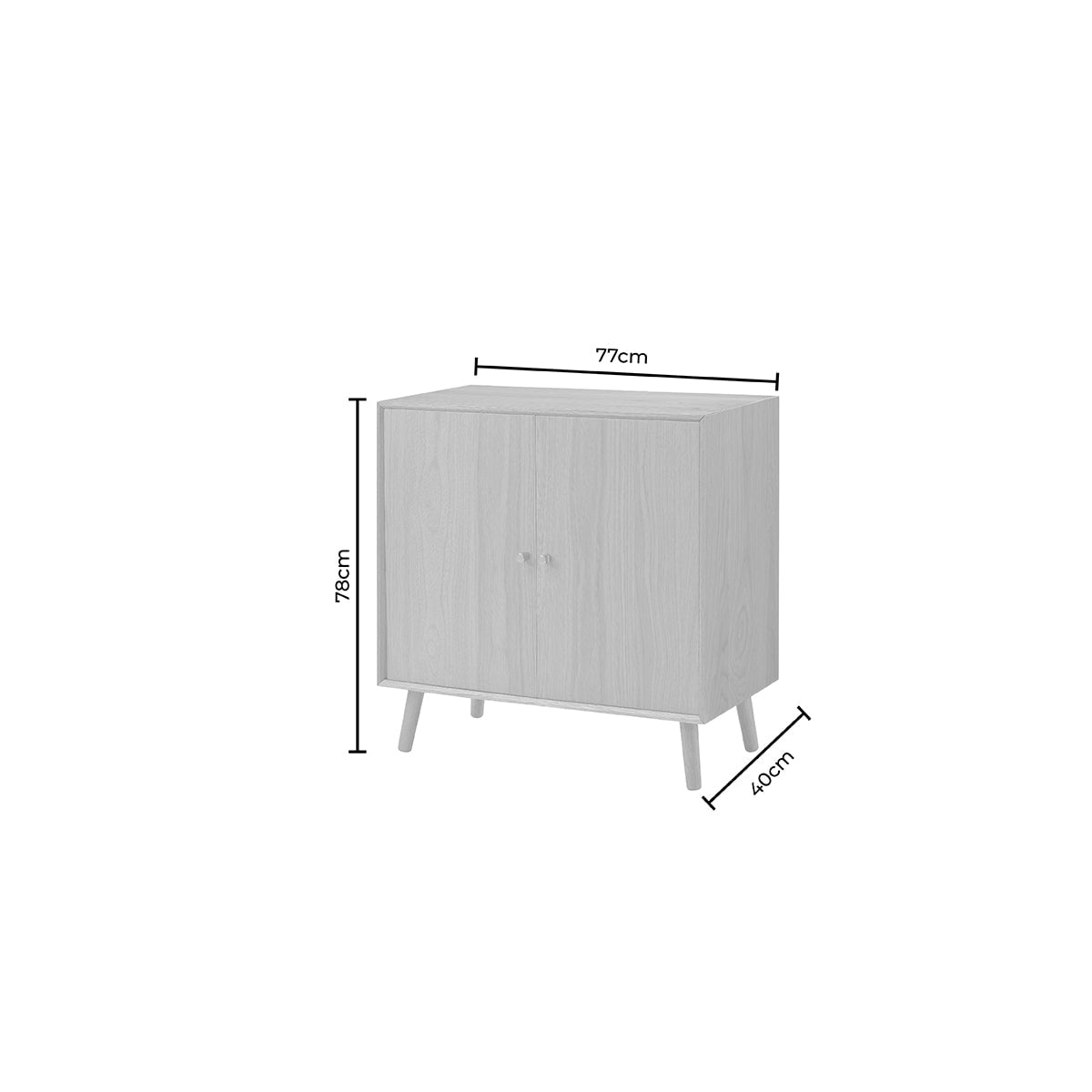 Dusk Grade B Heidi Light Oak 2 Door Sideboard RRP £259