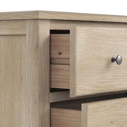Roseland Furniture Celine Washed Oak 3 Drawer Chest of Drawers RRP £270