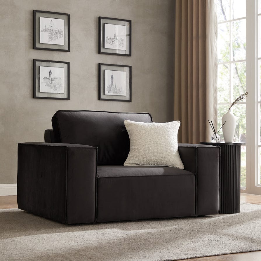 Dusk Grade B Brooklyn Ink Velvet Loveseat RRP £440