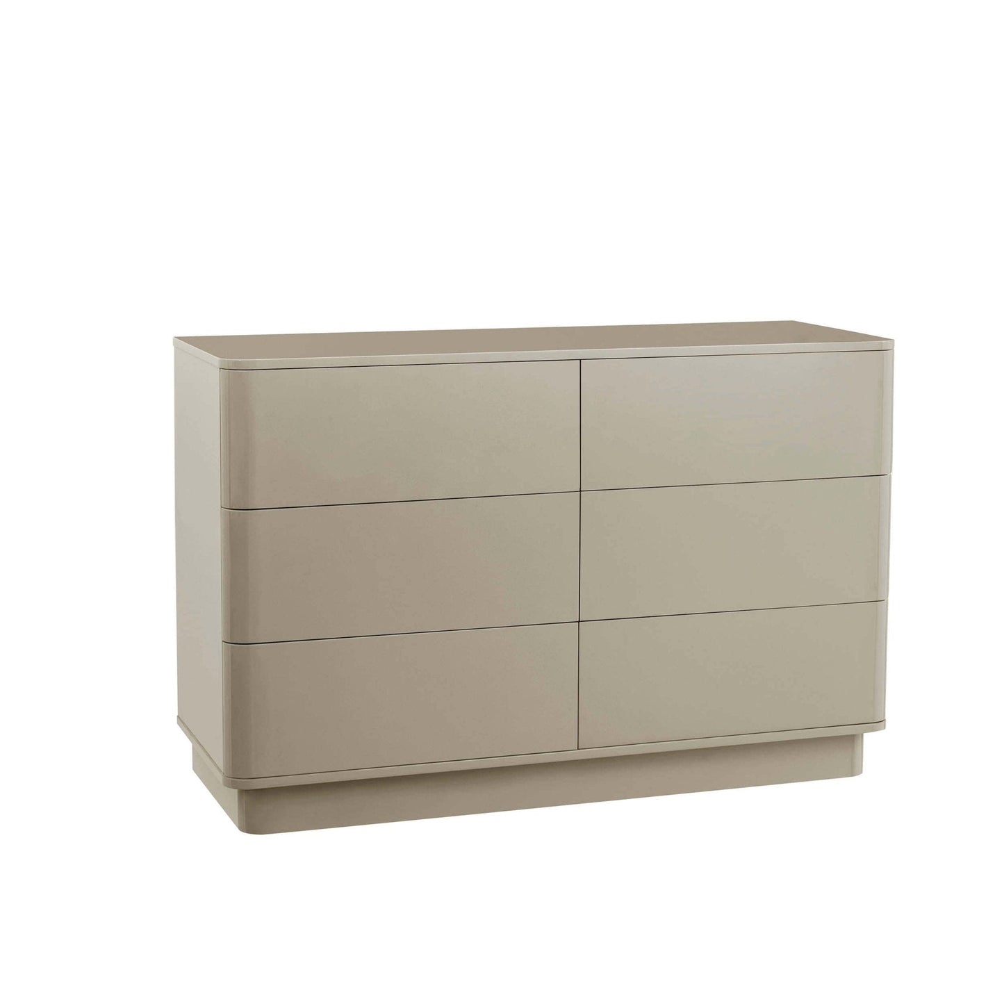 DUS-CC2-01661 Grade-C3 Dusk Romilly High Gloss 6 Drawer Chest - Taupe RRP £239.00