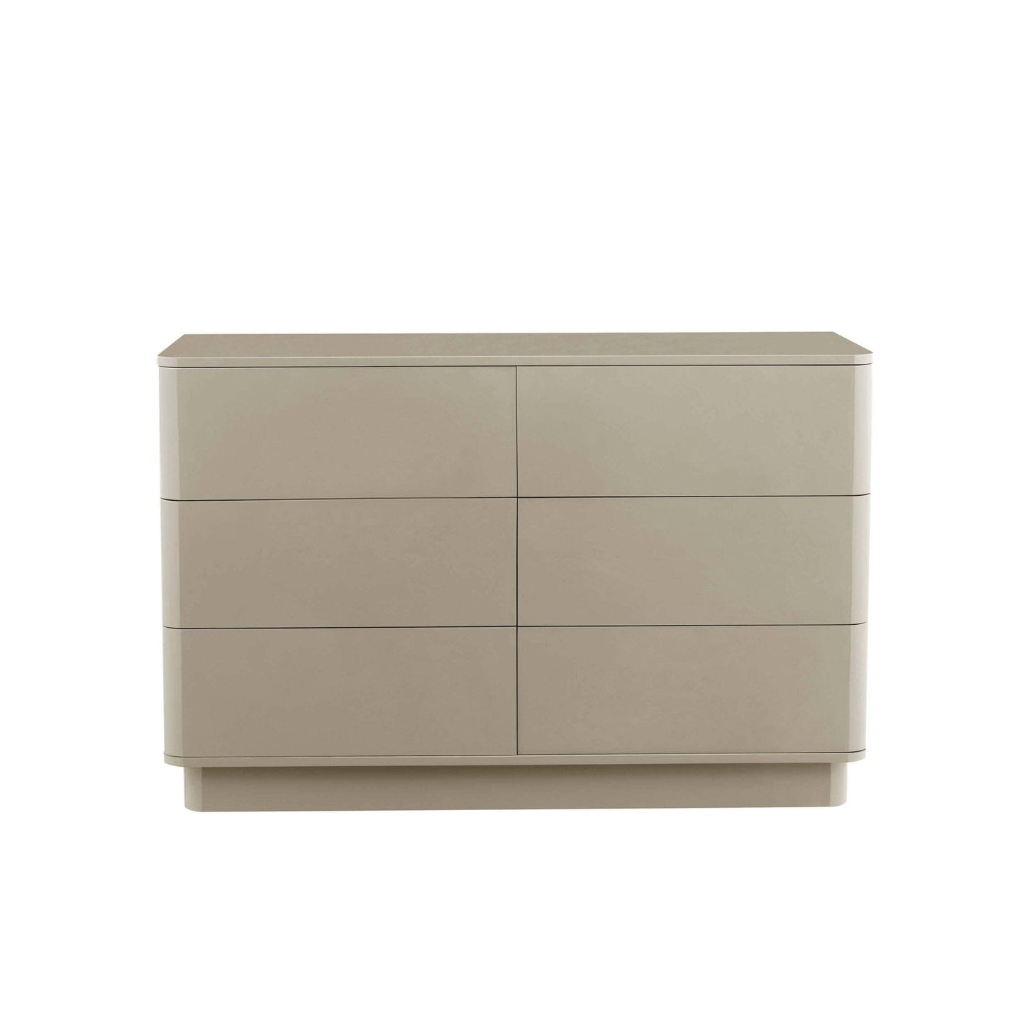 DUS-CC2-01661 Grade-C3 Dusk Romilly High Gloss 6 Drawer Chest - Taupe RRP £239.00
