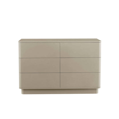 DUS-CC2-01661 Grade-C3 Dusk Romilly High Gloss 6 Drawer Chest - Taupe RRP £239.00