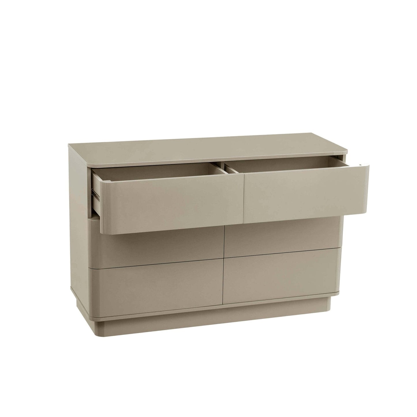 DUS-CC2-01661 Grade-C3 Dusk Romilly High Gloss 6 Drawer Chest - Taupe RRP £239.00