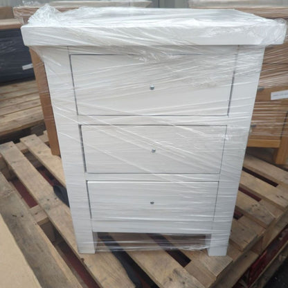 ROS-OUT-00029 Grade-C1 Roseland Furniture Cornish 3 Drawer Bedside Table RRP £109.95