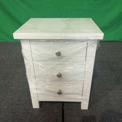 ROS-OUT-00560 Grade-C1 Roseland Furniture Cornish 3 Drawer Bedside Table RRP £109.95