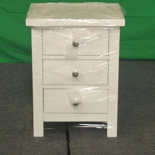 ROS-OUT-00561 Grade-C1 Roseland Furniture Cornish 3 Drawer Bedside Table RRP £109.95