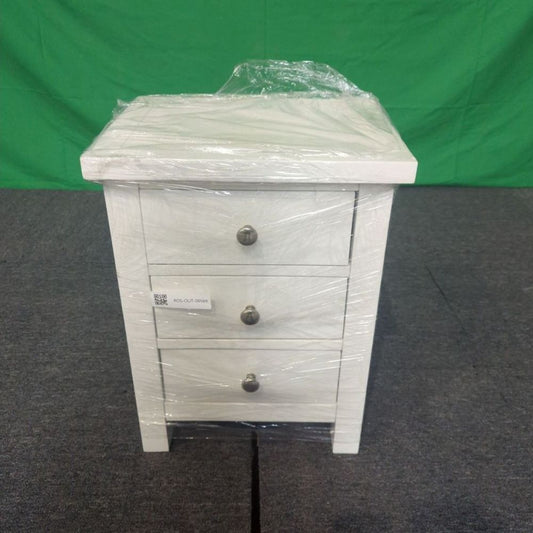 ROS-OUT-00569 Grade-C1 Roseland Furniture Cornish 3 Drawer Bedside Table RRP £109.95
