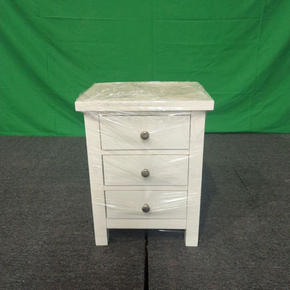 ROS-OUT-00576 Grade-C1 Roseland Furniture Cornish 3 Drawer Bedside Table RRP £109.95