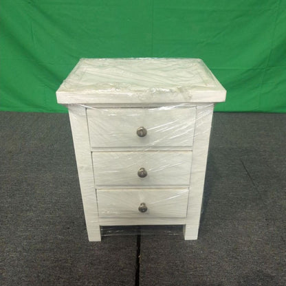 ROS-OUT-00579 Grade-C1 Roseland Furniture Cornish 3 Drawer Bedside Table RRP £109.95
