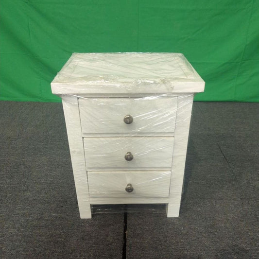 ROS-OUT-00579 Grade-C1 Roseland Furniture Cornish 3 Drawer Bedside Table RRP £109.95