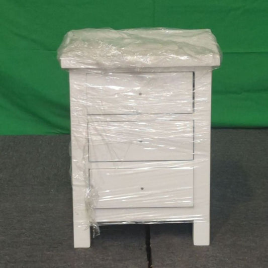 ROS-OUT-00580 Grade-C1 Roseland Furniture Cornish 3 Drawer Bedside Table RRP £109.95