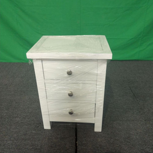 ROS-OUT-00581 Grade-C1 Roseland Furniture Cornish 3 Drawer Bedside Table RRP £109.95
