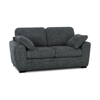  Oak Furnitureland Grade B Melbourne Enzo Slate Fabric 2 Seater Sofa RRP £1080