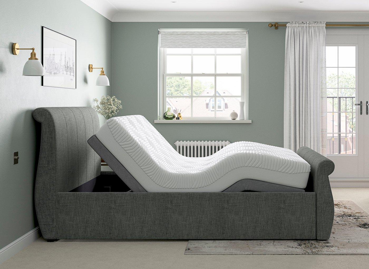 Dreams Lucia Grade B Sleepmotion 400i Dark Grey Adjustable Double Bed Frame RRP £1598