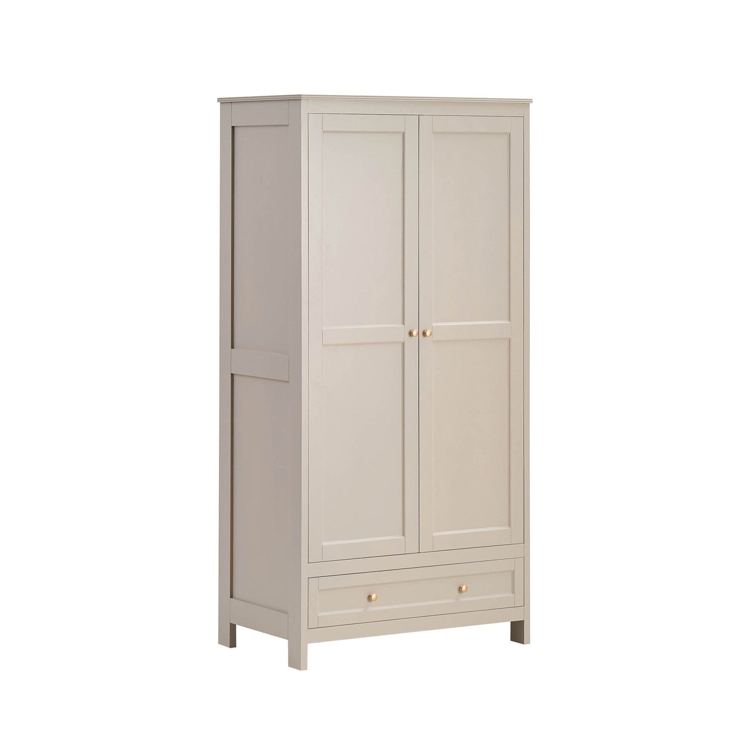 DUS-CC2-03011 Grade-B Dusk Ruby 2 Door Wardrobe with Drawer - Taupe RRP £319.00
