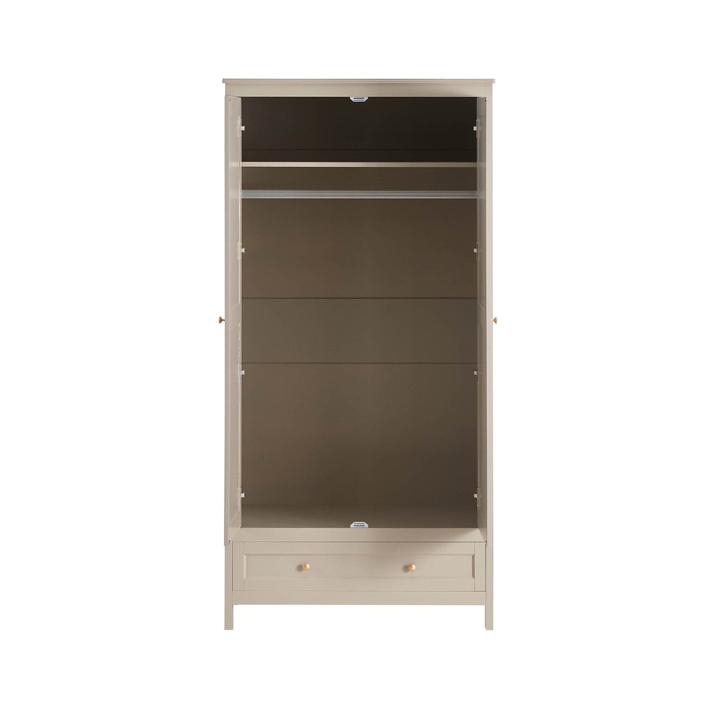 DUS-CC2-03011 Grade-B Dusk Ruby 2 Door Wardrobe with Drawer - Taupe RRP £319.00