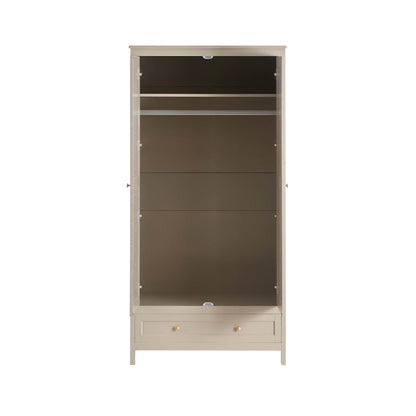 DUS-CC2-03011 Grade-B Dusk Ruby 2 Door Wardrobe with Drawer - Taupe RRP £319.00