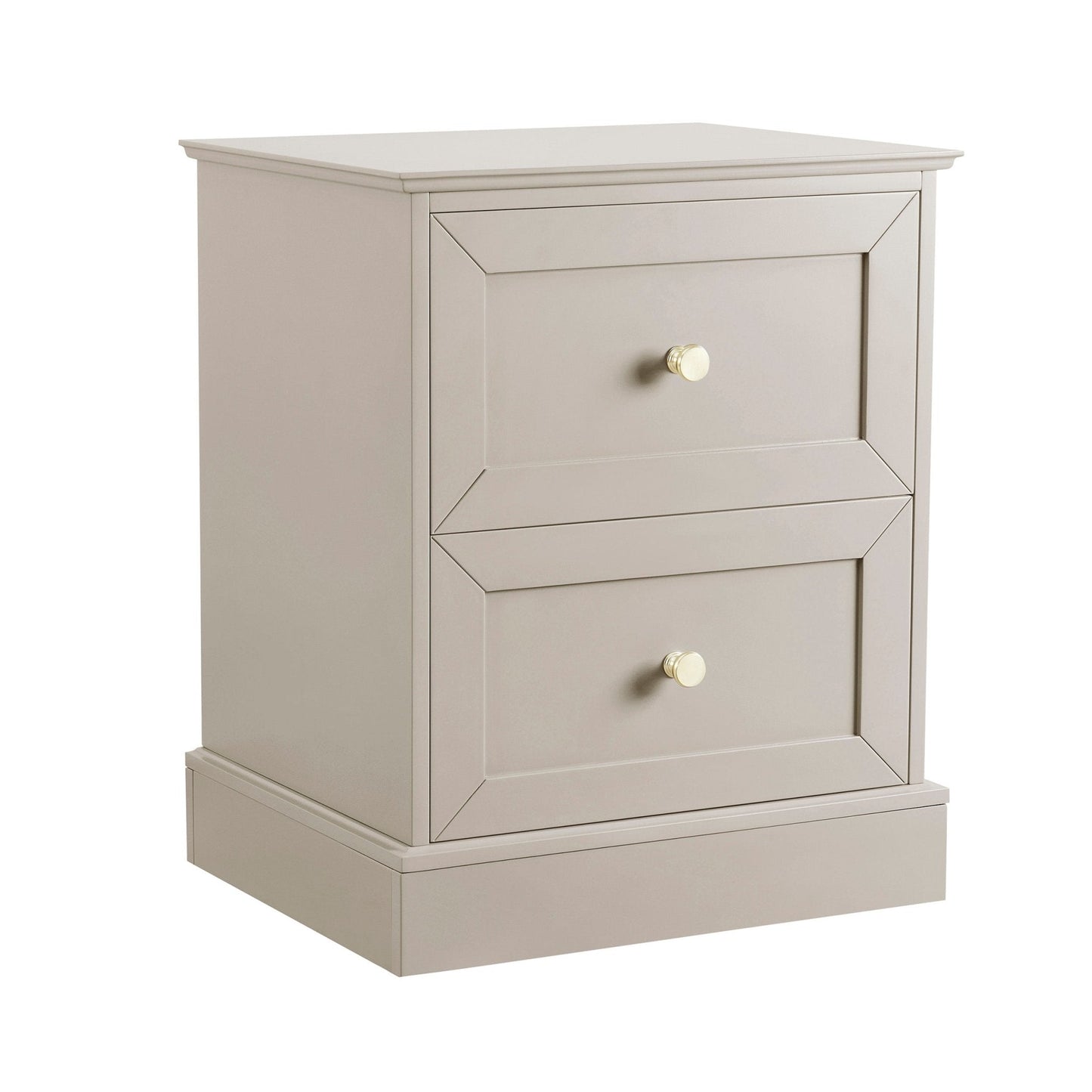 DUS-CC2-04605 Grade-BER Dusk Ruby 2 Drawer Bedside - Taupe RRP £119.00