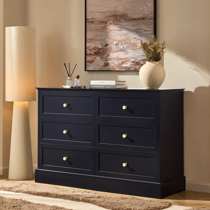 DUS-CC2-06674 Grade-B Dusk Ruby 6 Drawer Chest - Midnight RRP £227.00