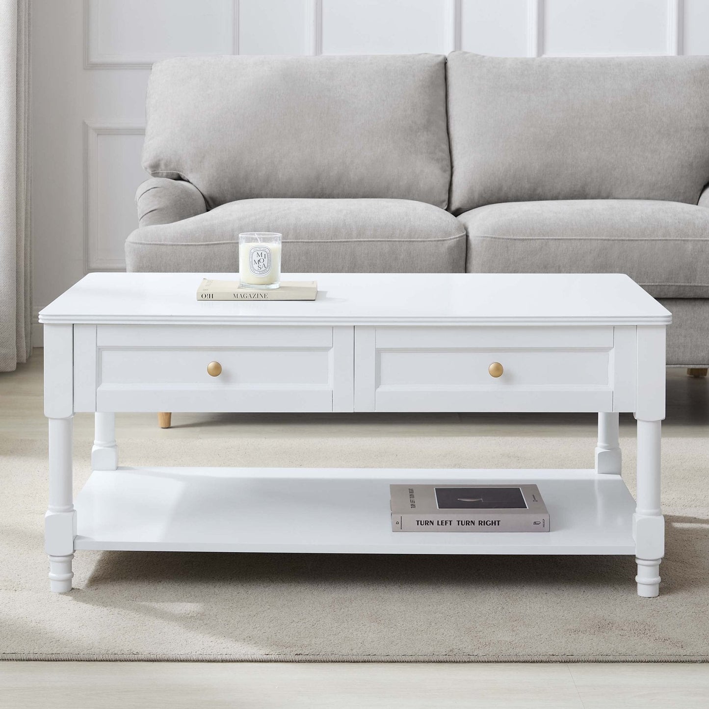 DUS-CC2-00456 Grade-B Dusk Ruby Coffee Table - Warm White RRP £152.00