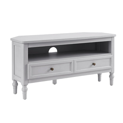 DUS-CC2-02409 Grade-B Dusk Ruby 100cm Corner TV Unit - Washed Stone RRP £179.00