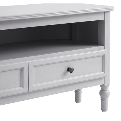 DUS-CC2-02409 Grade-B Dusk Ruby 100cm Corner TV Unit - Washed Stone RRP £179.00