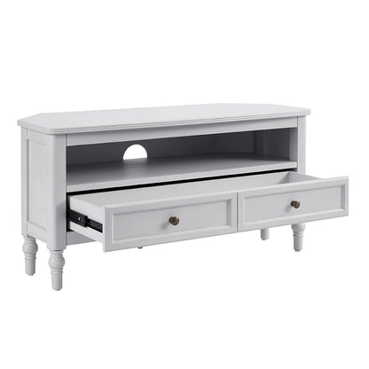 DUS-CC2-02409 Grade-B Dusk Ruby 100cm Corner TV Unit - Washed Stone RRP £179.00