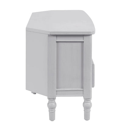 DUS-CC2-02409 Grade-B Dusk Ruby 100cm Corner TV Unit - Washed Stone RRP £179.00