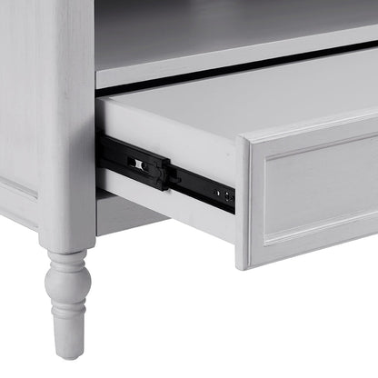 DUS-CC2-02409 Grade-B Dusk Ruby 100cm Corner TV Unit - Washed Stone RRP £179.00