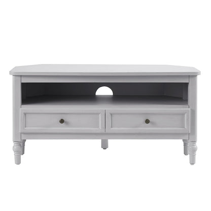 DUS-CC2-02409 Grade-B Dusk Ruby 100cm Corner TV Unit - Washed Stone RRP £179.00