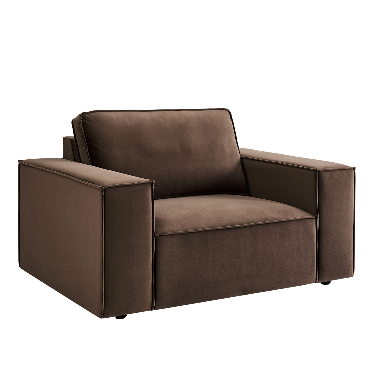 Dusk Brooklyn Grade B Cappuccino Velvet Loveseat RRP £489