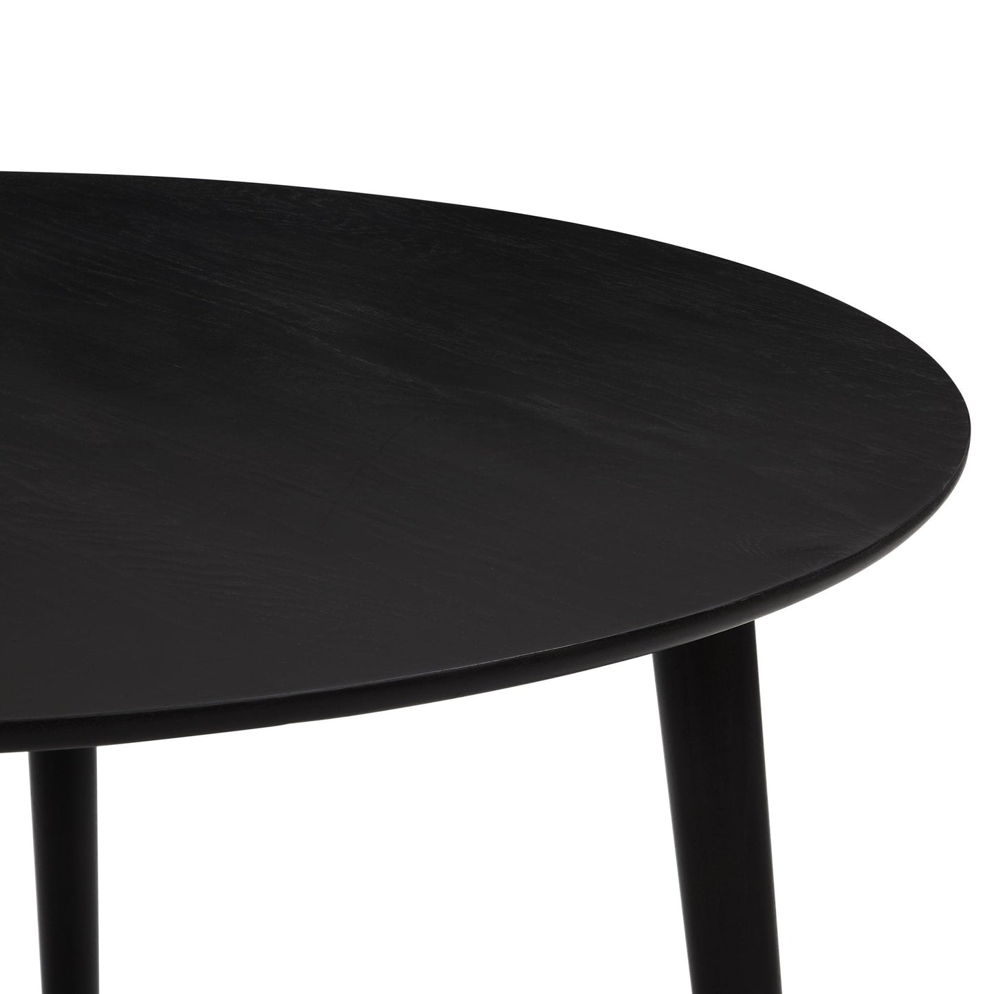 Dusk Heidi Grade B Black Oak 4-6 Seater Round Dining Table RRP £399