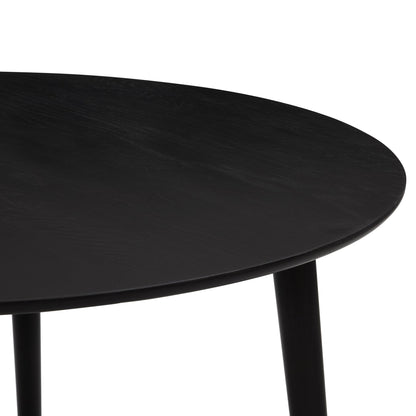 Dusk Heidi Grade B Black Oak 4-6 Seater Round Dining Table RRP £399