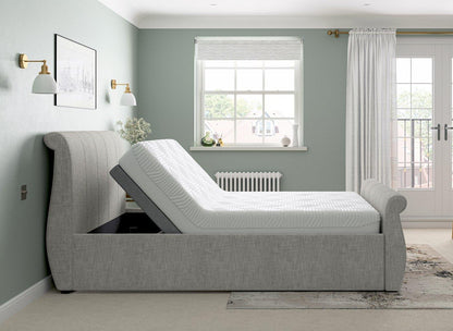 Dreams Grade B Lucia Sleepmotion 400i Silver Woven Single Adjustable Bed Frame RRP £1448