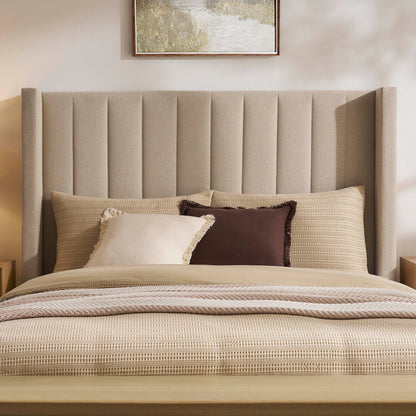 Dusk Madison Grade B Oatmeal Linen Look King Size Ottoman Storage Bed RRP £389