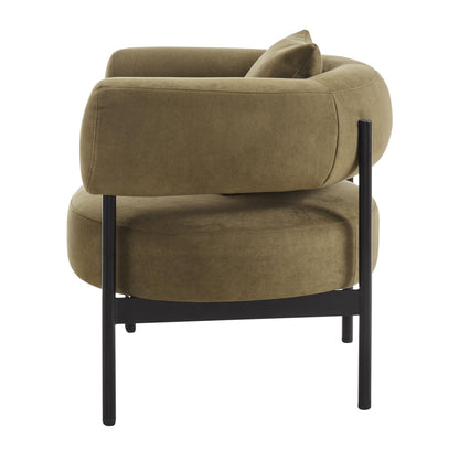 DUS-CC2-06595 Grade-B Dusk Sabrina Accent Chair - Olive RRP £151.00