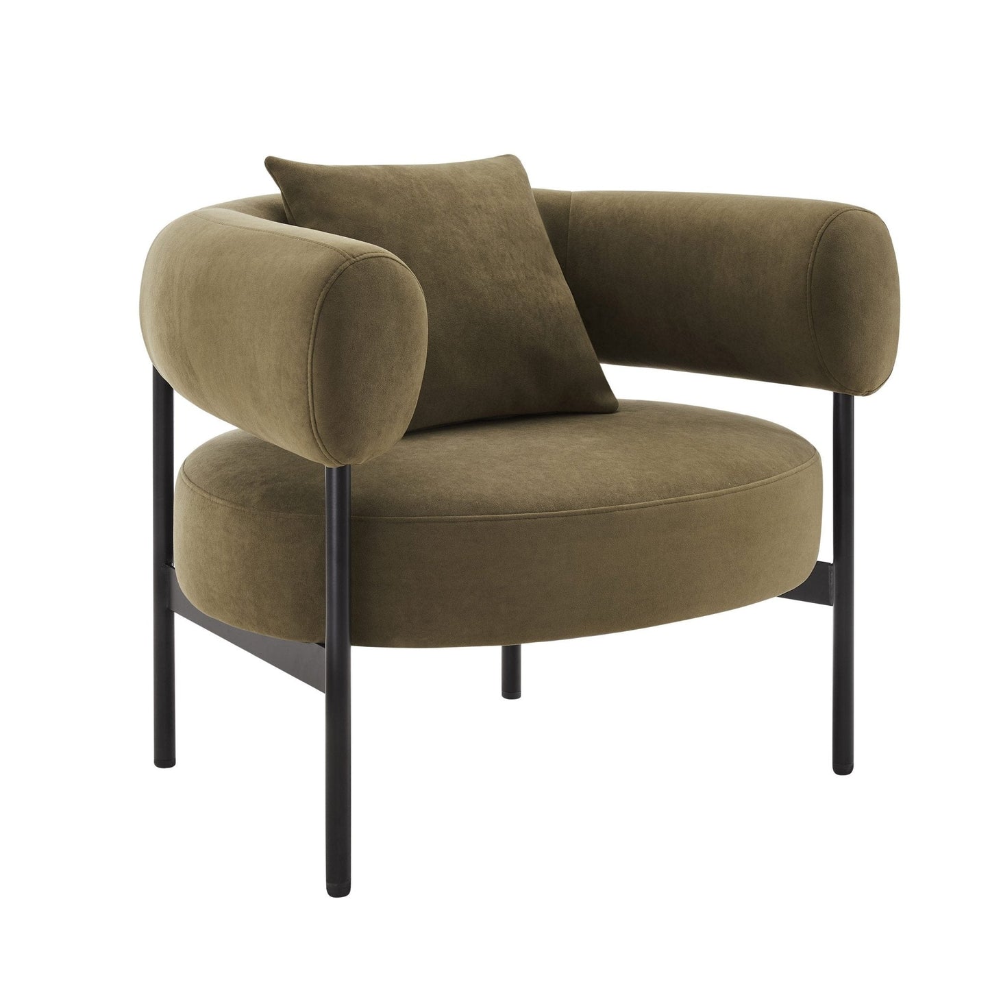DUS-CC2-06595 Grade-B Dusk Sabrina Accent Chair - Olive RRP £151.00