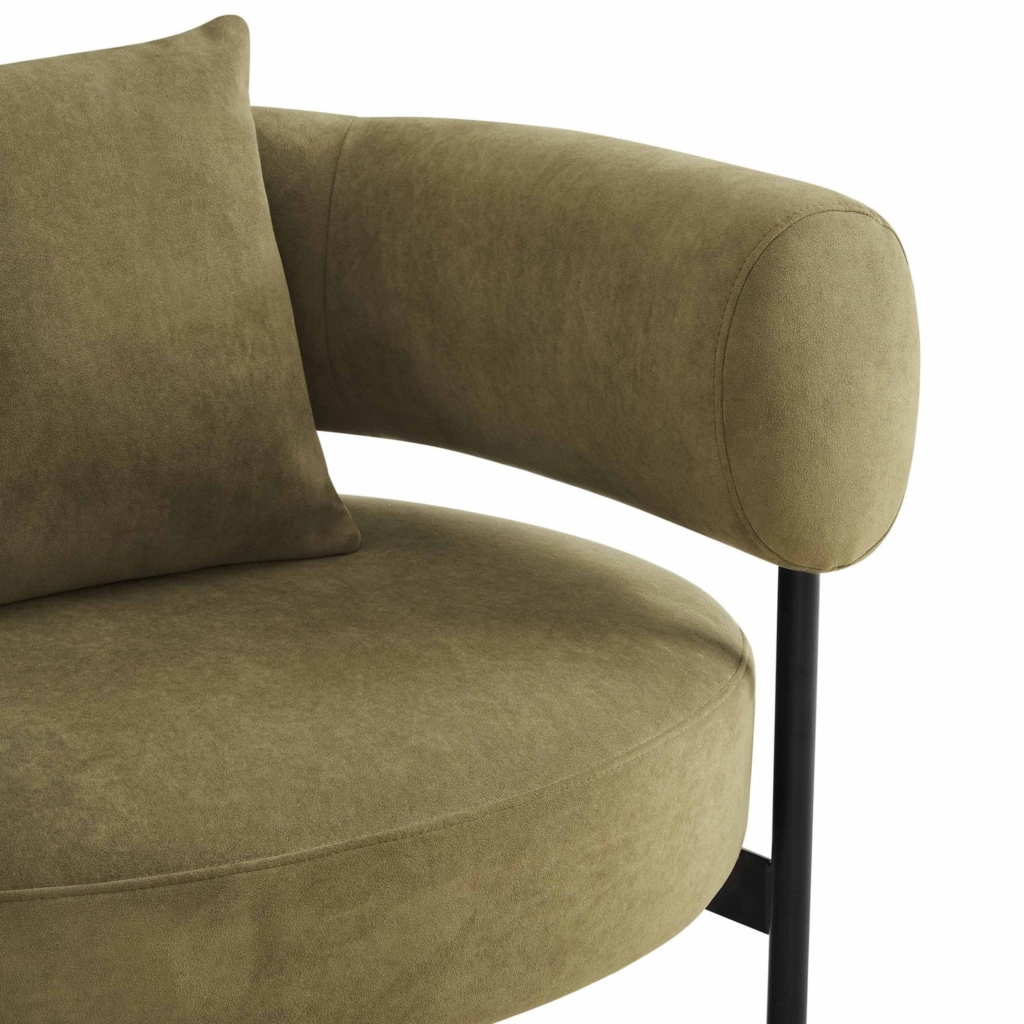 DUS-CC2-06595 Grade-B Dusk Sabrina Accent Chair - Olive RRP £151.00