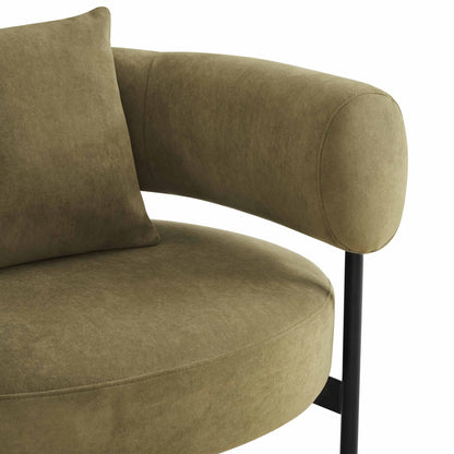 DUS-CC2-06595 Grade-B Dusk Sabrina Accent Chair - Olive RRP £151.00