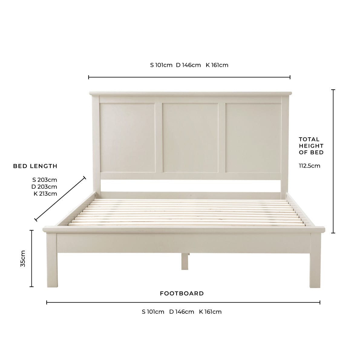 DUS-CC2-05020 Grade-B Dusk Salcombe Single Bed Frame - Stone RRP £179.00