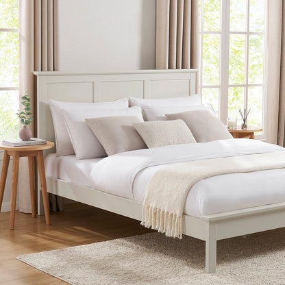 DUS-CC2-05276 Grade-B Dusk Salcombe Wooden Bed Frame King Size in Stone RRP £239.00